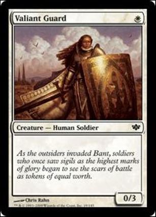 Magic the Gathering: Conflux (Base Set) card 19 Valiant Guard