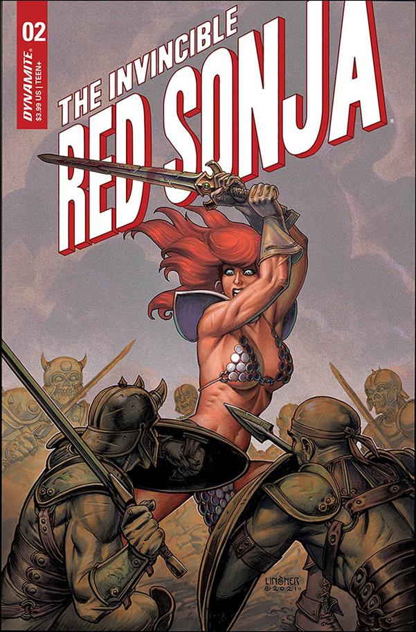 Invincible Red Sonja issue 2-B Joseph Michael Linsner Cover