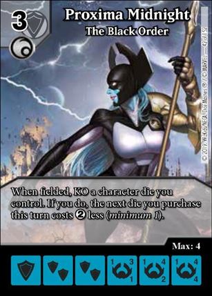 Marvel Dice Masters  Avengers Infinity Gauntlet card 42 Proxima Midnight: The Black Order