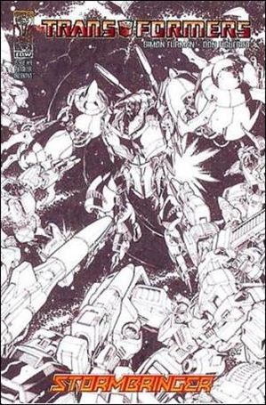 Transformers: Stormbringer issue 4-C Don Figueroa Black & White Wraparound Cover 1:25