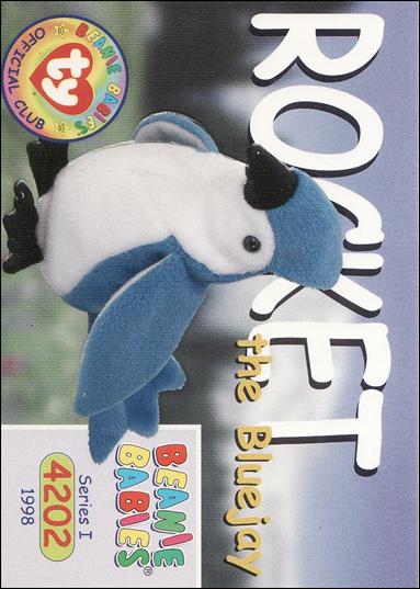Beanie Babies Series 1 (Base Set) card 112 Rocket the Bluejay