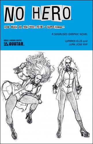 No Hero issue 5-D Design Sketch Cover