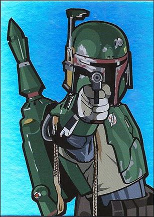 Star Wars Galaxy: Series 5 (Foil Subset) card 2-D Boba Fett Refractor Foil 1/1