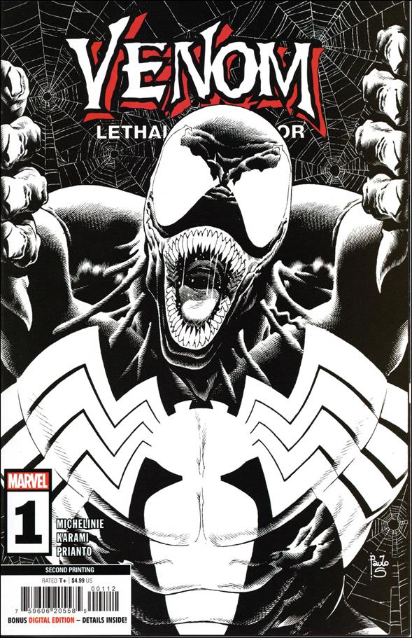 Venom: Lethal Protector ll issue 1-N Paulo Siqueira B&W Cover (Second Printing)