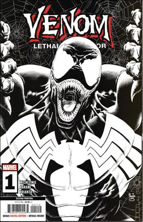 Venom: Lethal Protector ll issue 1-N Paulo Siqueira B&W Cover (Second Printing)