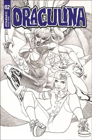Draculina (2022) issue 2-P Guillem March 1:25 Black & White Cover