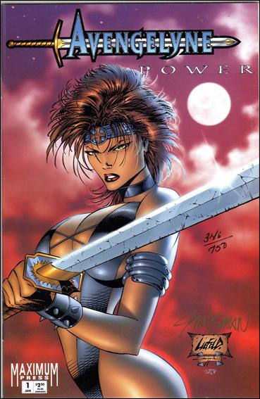 Avengelyne: Power issue 1-C DF Red Cover (Signed by John Stinsman)  1/750