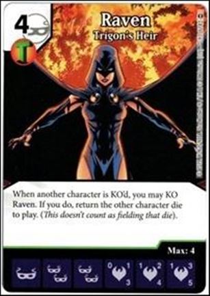 DC Comics Dice Masters War of Light card 97 Raven: Trigon's Heir