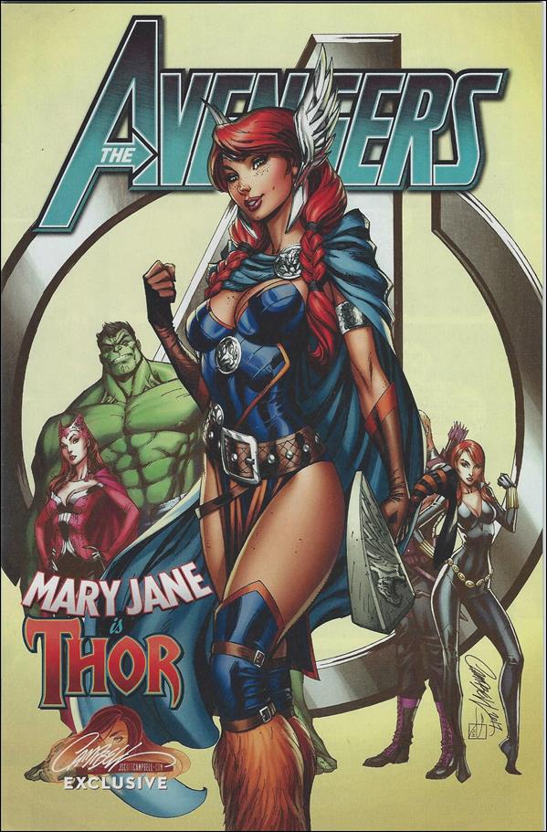 Avengers (2017) issue 8-E jscottcampbell.com Mary Jane is Thor Cover