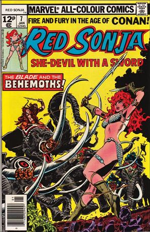 Red Sonja (1977) issue 7-B UK Price Cover