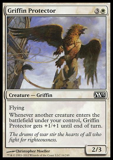 Magic the Gathering: 2013 Core Set (Base Set) card 16 Griffin Protector