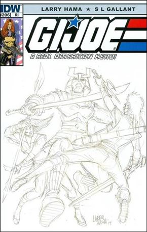 G.I. Joe: A Real American Hero issue 206-B Larry Hama 1:10 Sketch Cover