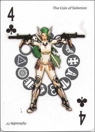 Artifacts Playing Cards (Promo) card 4 Clubs The Coin of Solomon - Aphrodite IV