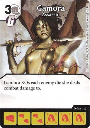 Marvel Dice Masters Age of Ultron  card 44 Gamora: Assassin