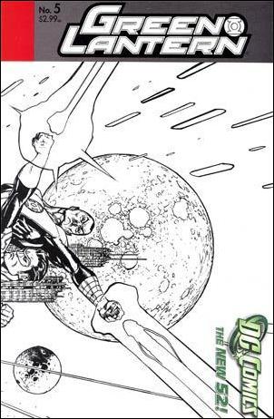 Green Lantern (2011) issue 5-C Doug Mahnke 1:200 Wraparound Sketch Cover