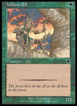 Magic the Gathering: Starter 1999 (Base Set) card 152 Willow Elf