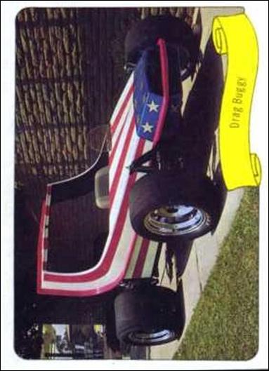 Kustom Cars 1  (Base Set) card 30-B Drag Buggy (Text Back)
