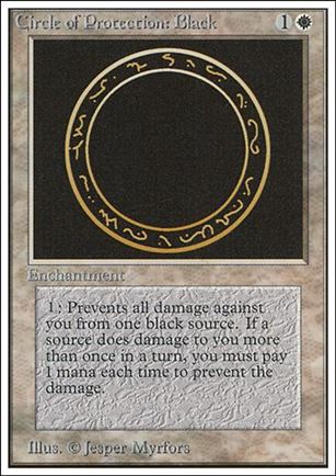 Magic the Gathering: Unlimited (Base Set) card 10 Circle of Protection: Black