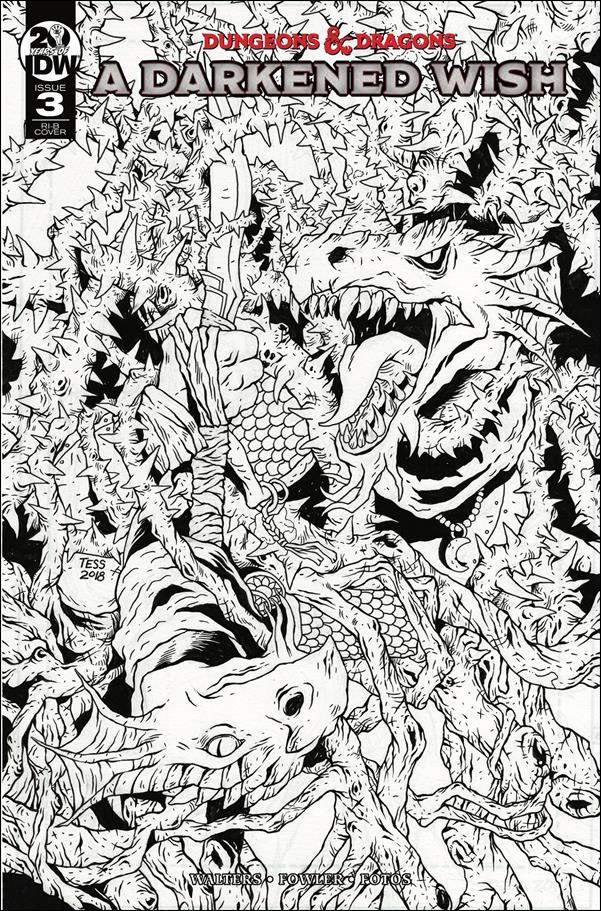 Dungeons & Dragons: A Darkened Wish issue 3-D Tess Fowler 1:25 Black & White Cover