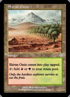 Magic the Gathering: Invasion (Base Set) card 327 Shivan Oasis