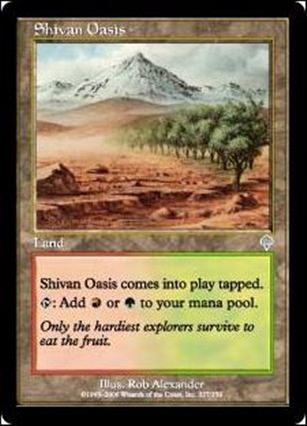 Magic the Gathering: Invasion (Base Set) card 327 Shivan Oasis
