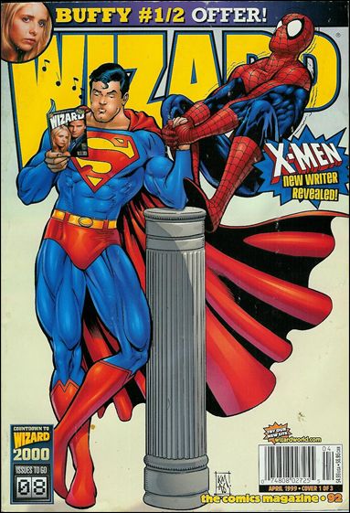 Wizard: The Comics Magazine issue 92 Kevin Maguire Superman & Spider-Man Cover