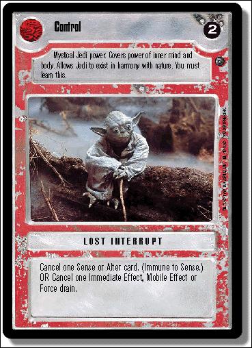 Star Wars: Dagobah Limited (Base Set) card 135 Control