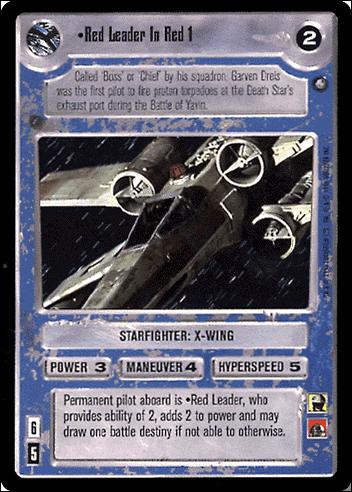 Star Wars: Rebel Leader Pack (Base Set) card 2 Red Leader In Red 1