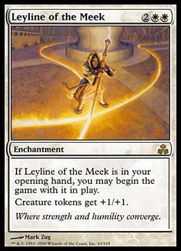 Magic the Gathering: Guildpact (Base Set) card 10 Leyline of the Meek