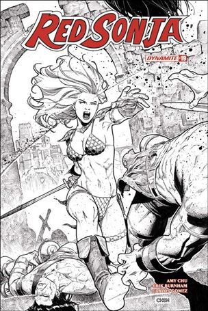Red Sonja (2017) issue 19-G Sean Chen 1:20 Black & White Cover