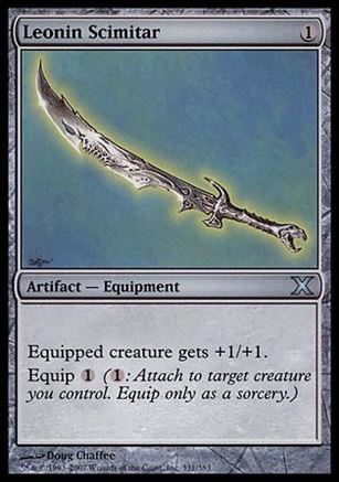Magic the Gathering: 10th Edition (Base Set) card 331 Leonin Scimitar