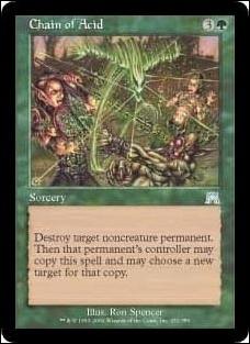 Magic the Gathering: Onslaught (Base Set) card 252 Chain of Acid