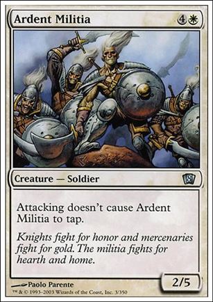 Magic the Gathering: 8th Edition (Base Set) card 3 Ardent Militia