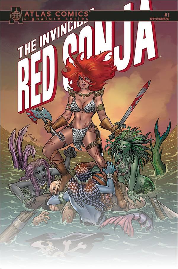 Invincible Red Sonja issue 1-V Atlas Edition Cover (Signed by Conner & Palmiotti)