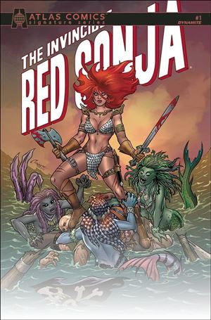 Invincible Red Sonja issue 1-V Atlas Edition Cover (Signed by Conner & Palmiotti)