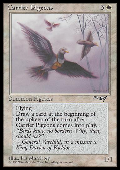 Magic the Gathering: Alliances (Base Set) card 1 Carrier Pigeons