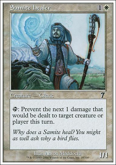 Magic the Gathering: 7th Edition (Base Set) card 38 Samite Healer
