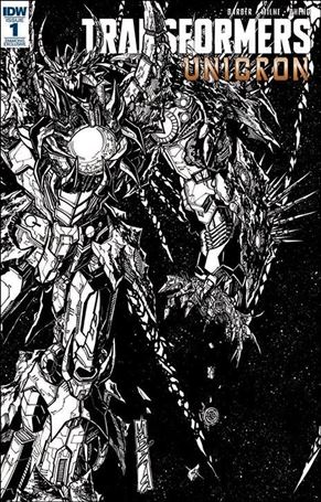 Transformers: Unicron issue 1-G Alex Milne B&W Diamond Retailer Exclusive Cover
