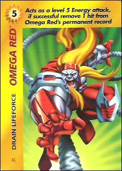 Marvel OverPower (Base Set) card nn156 Omega Red: Drain Lifeforce