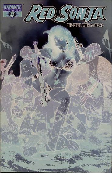Red Sonja (2005) issue 8-E Adam Hughes 1:25 Negative Cover