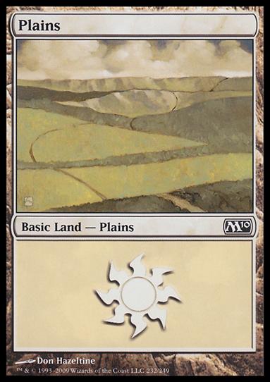 Magic the Gathering: 2010 Core Set (Base Set) card 232 Plains