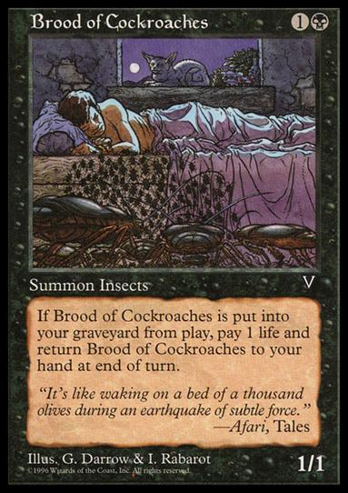 Magic the Gathering: Visions (Base Set) card 53 Brood of Cockroaches