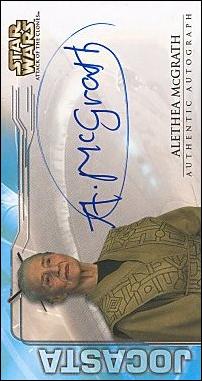 Star Wars: Attack of the Clones Widevision  (Autograph Subset) card nn13 Alethea McGrath - Jocasta Nu (1:29 Packs)