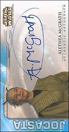 Star Wars: Attack of the Clones Widevision  (Autograph Subset) card nn13 Alethea McGrath - Jocasta Nu (1:29 Packs)
