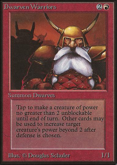 Magic the Gathering: Limited Edition Beta (Base Set) card 144 Dwarven Warriors