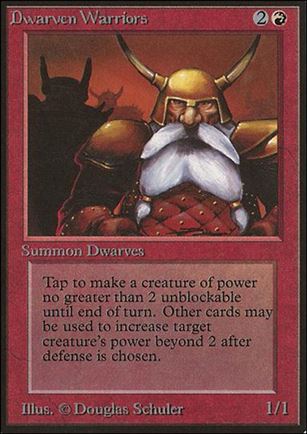 Magic the Gathering: Limited Edition Beta (Base Set) card 144 Dwarven Warriors