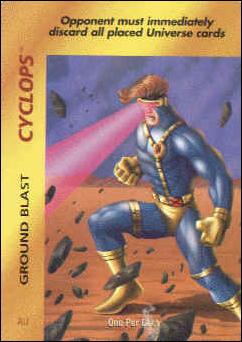 Marvel OverPower (Base Set) card nn76 Cyclops: Ground Blast
