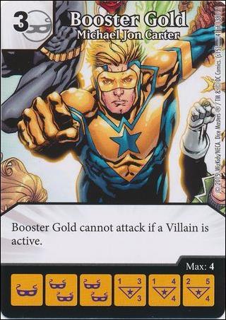 DC Comics Dice Masters Justice League  card 42 Booster Gold - Michael Jon Carter