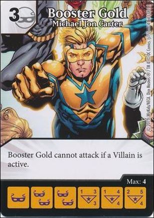 DC Comics Dice Masters Justice League  card 42 Booster Gold - Michael Jon Carter