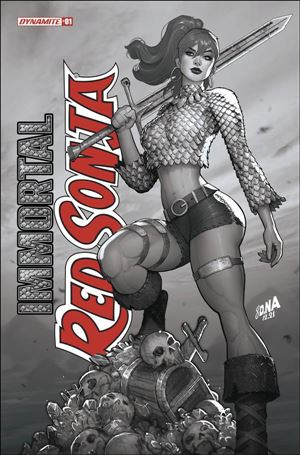 Immortal Red Sonja issue 1-R David Nakayama 1:25 Black & White Cover